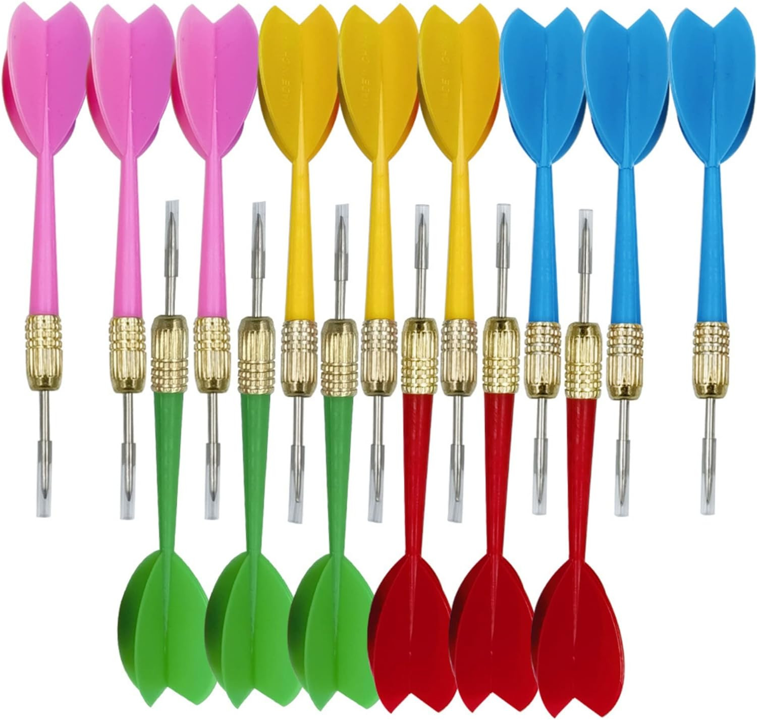 15pcs Tip Dart Colorful Dart Soft Tip Darts Bar Dart Plastic Tip Darts Set