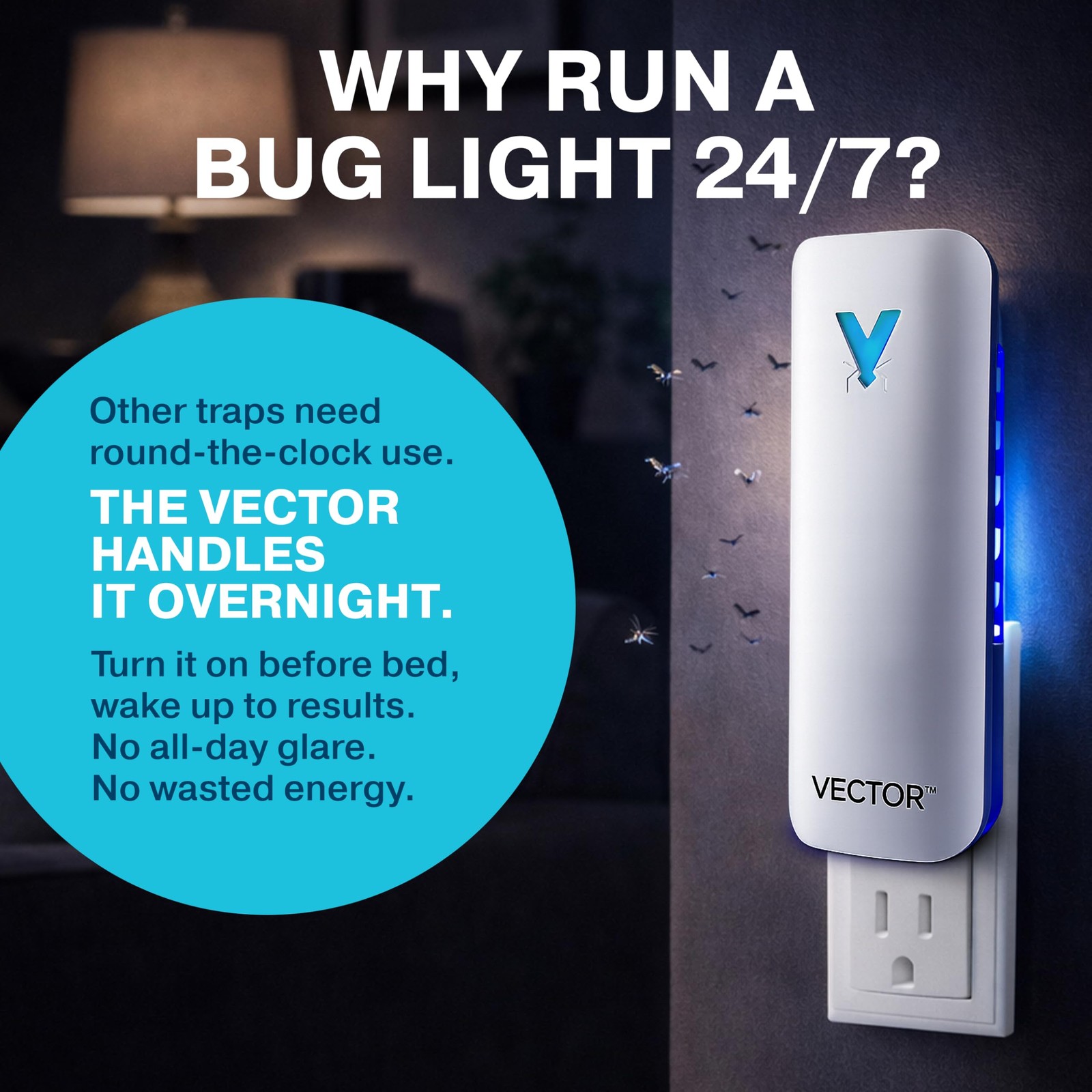 Catchmaster Vector 9 Uv Light Plug In Flying Insect Trap - Silent Indoor Bug