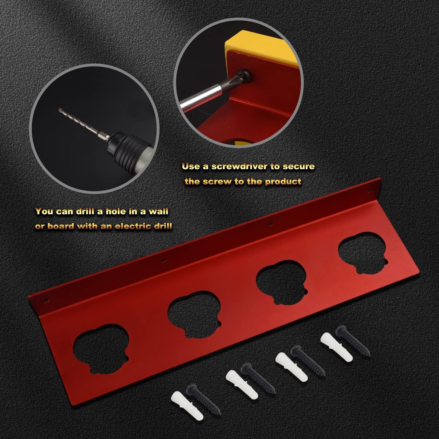 Battery Holder for Milwaukee M12, Storage 2, Red