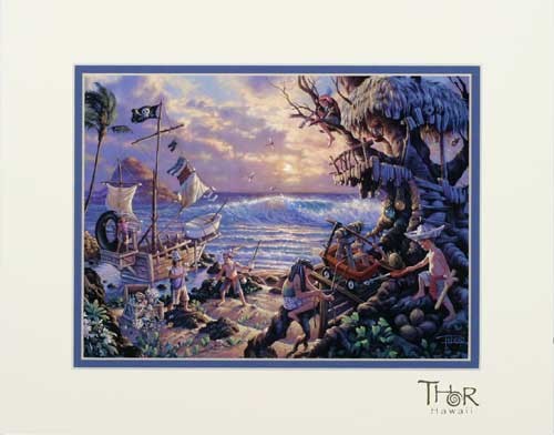 SWASHBUCKLER SUNRISE 11" X 14" PRINT - THOR HAWAII
