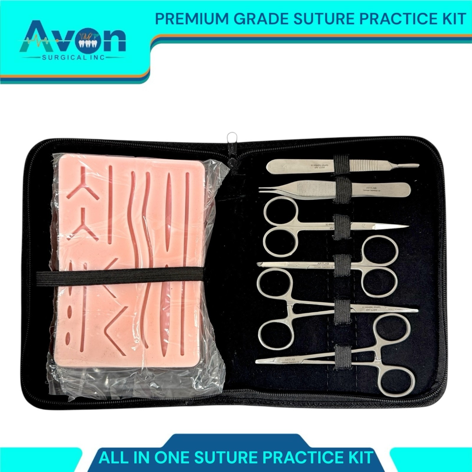 20PCS Practice Suture Kit for Training Student Use - Includes Essential Tools