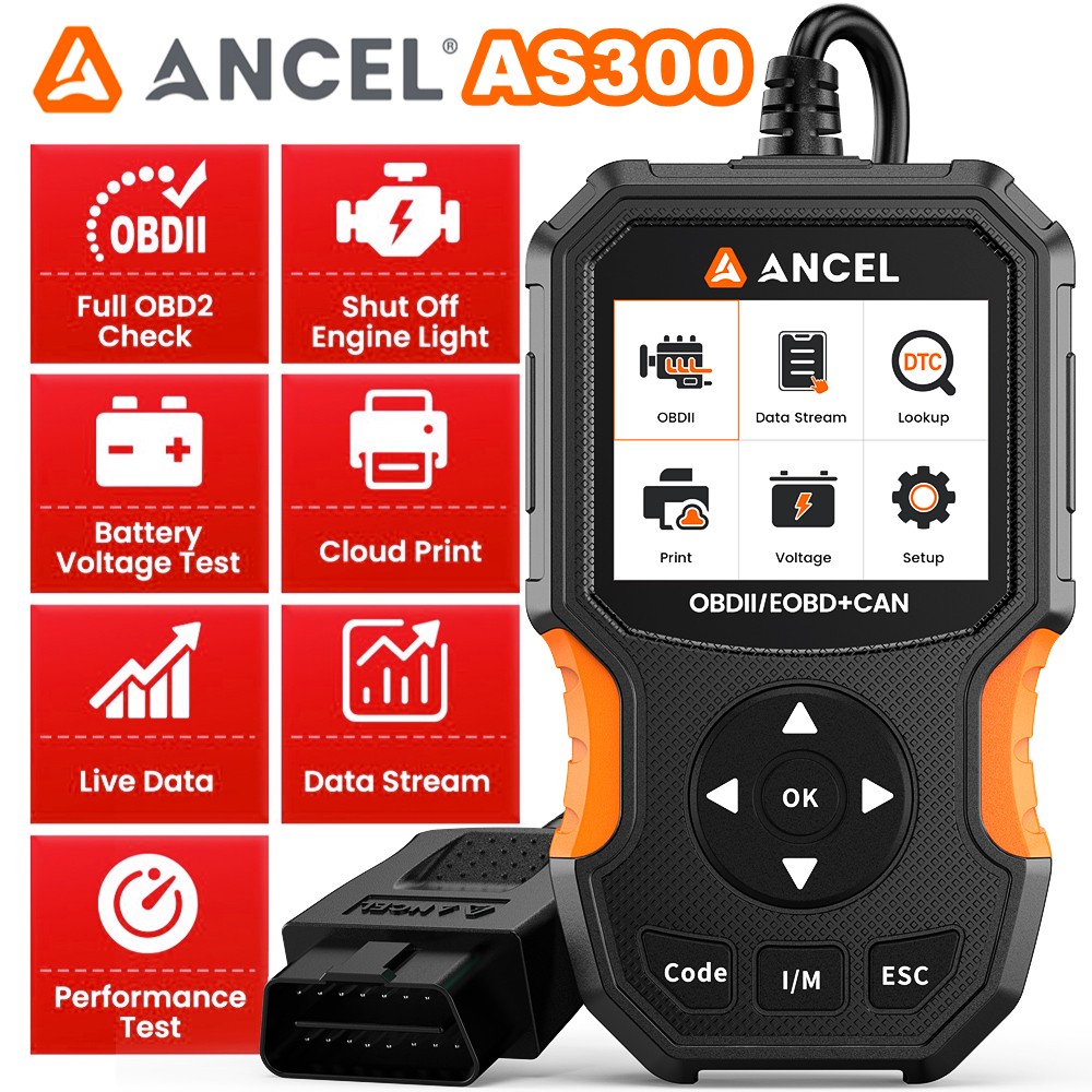 Car Diagnostic Tool Check Engine Code Reader OBD2 Scanner Battery Voltage Test