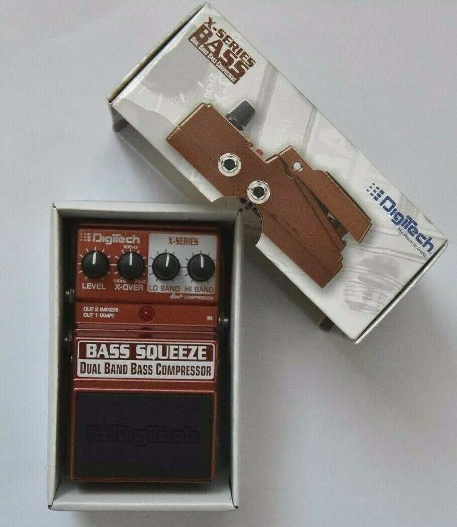 DIGITECH BASS SQUEEZE Dual Band Bass guitar Compressor pedal w original box NM++
