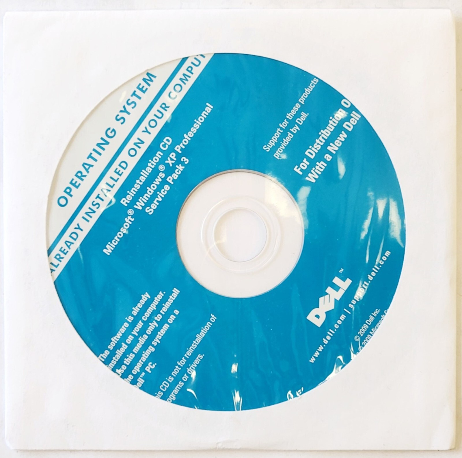 DELL-MICROSOFT WINDOWS XP PROFESSIONAL SERVICE PACK 3 REINSTALLATION DISCS (4PC)