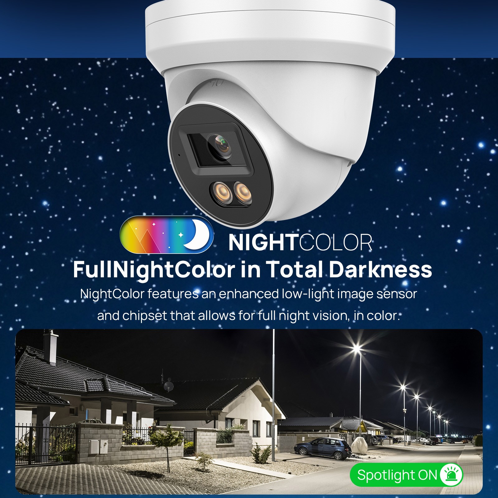 NEW VIKYLIN Full Color Turret POE 8MP 4K IP Camera Onvif Security Factory Direct