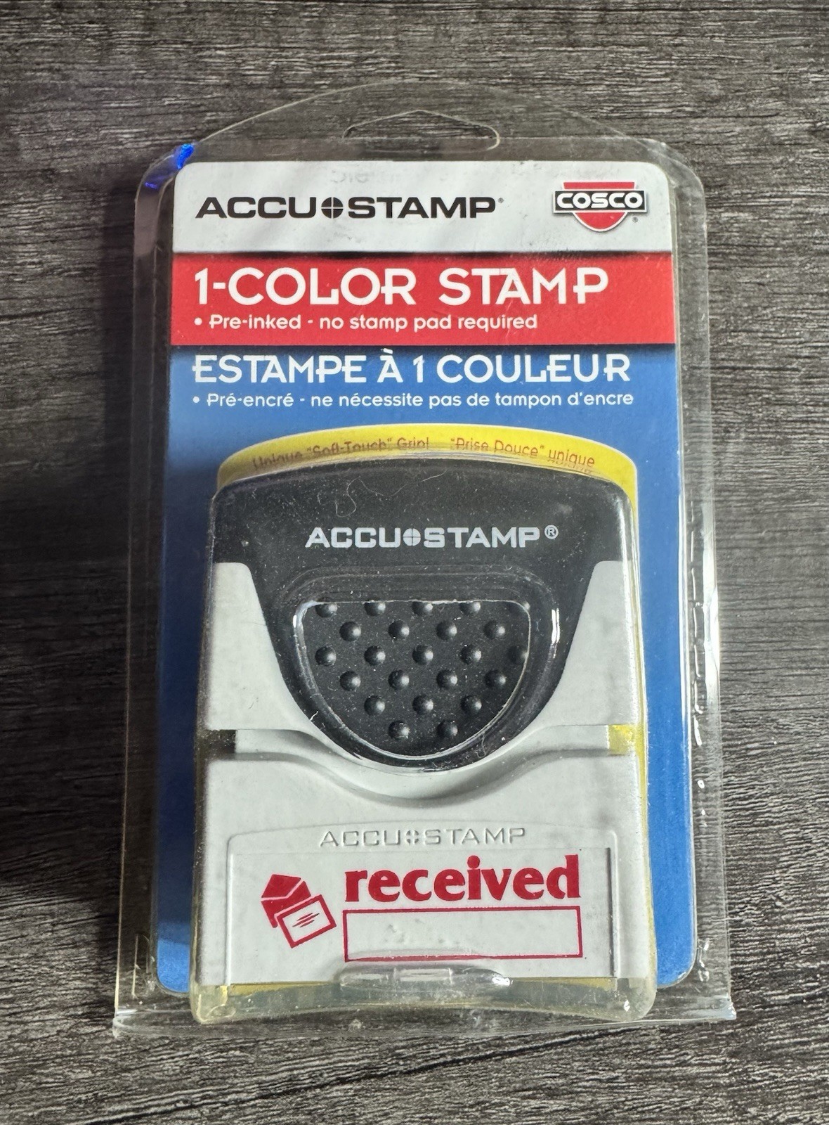 COSCO ACCU+STAMP Shutter Stamp- Red, RECEIVED