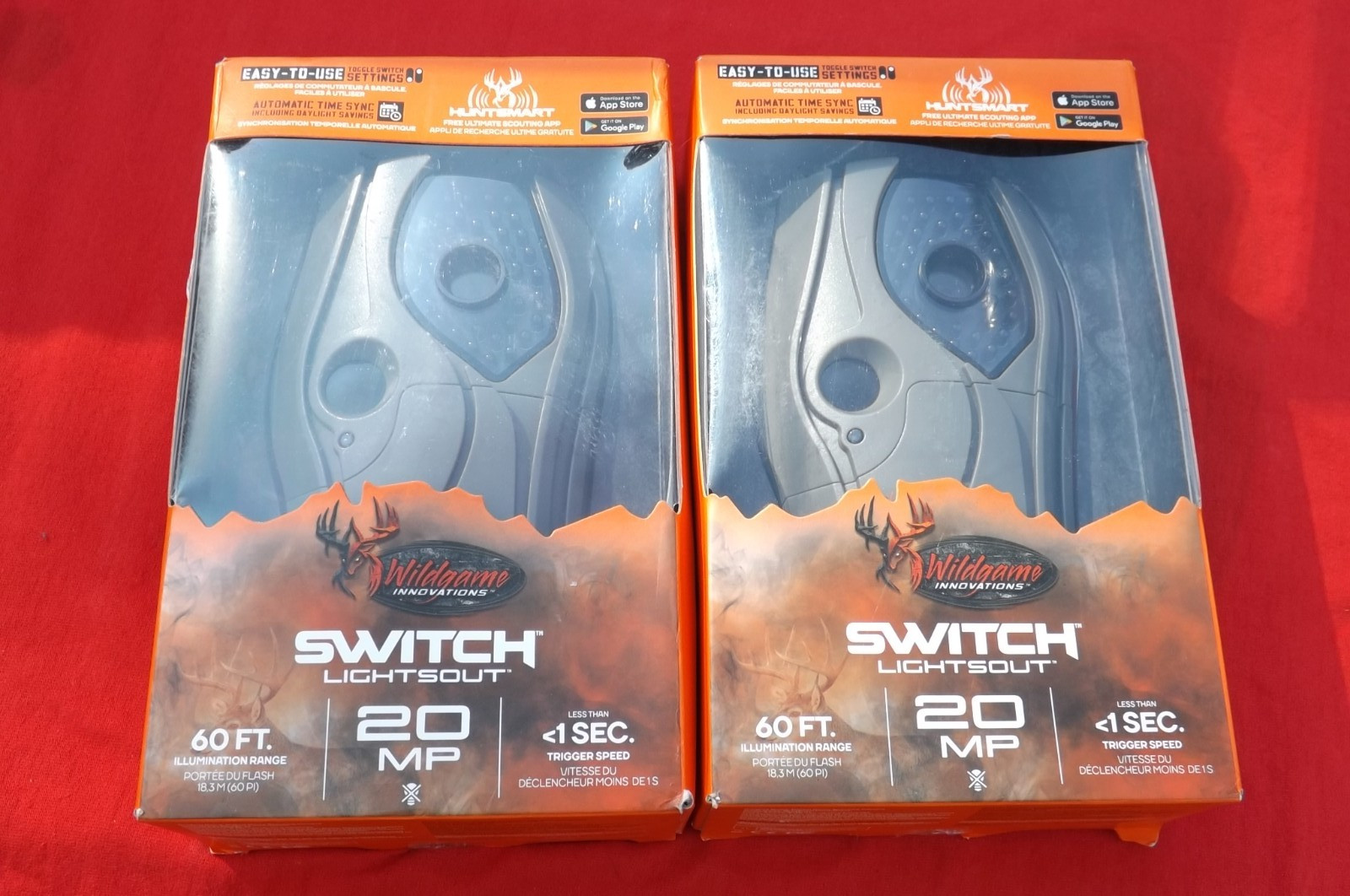 2 LOT NEW    Wildgame Innovations Switch Lightsout 20MP Trail Camera EZ20B2W-21