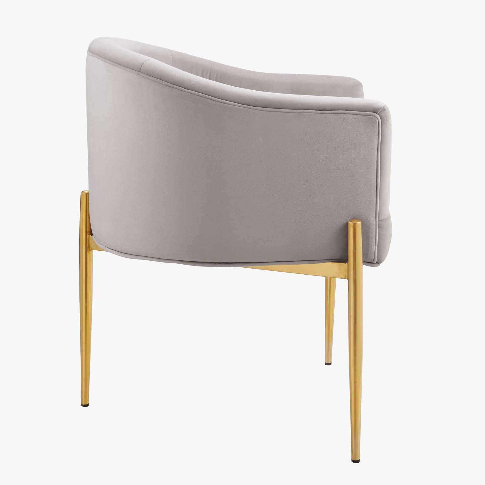 Modway Savour Tufted Performance Velvet Accent Chair in Light Gray