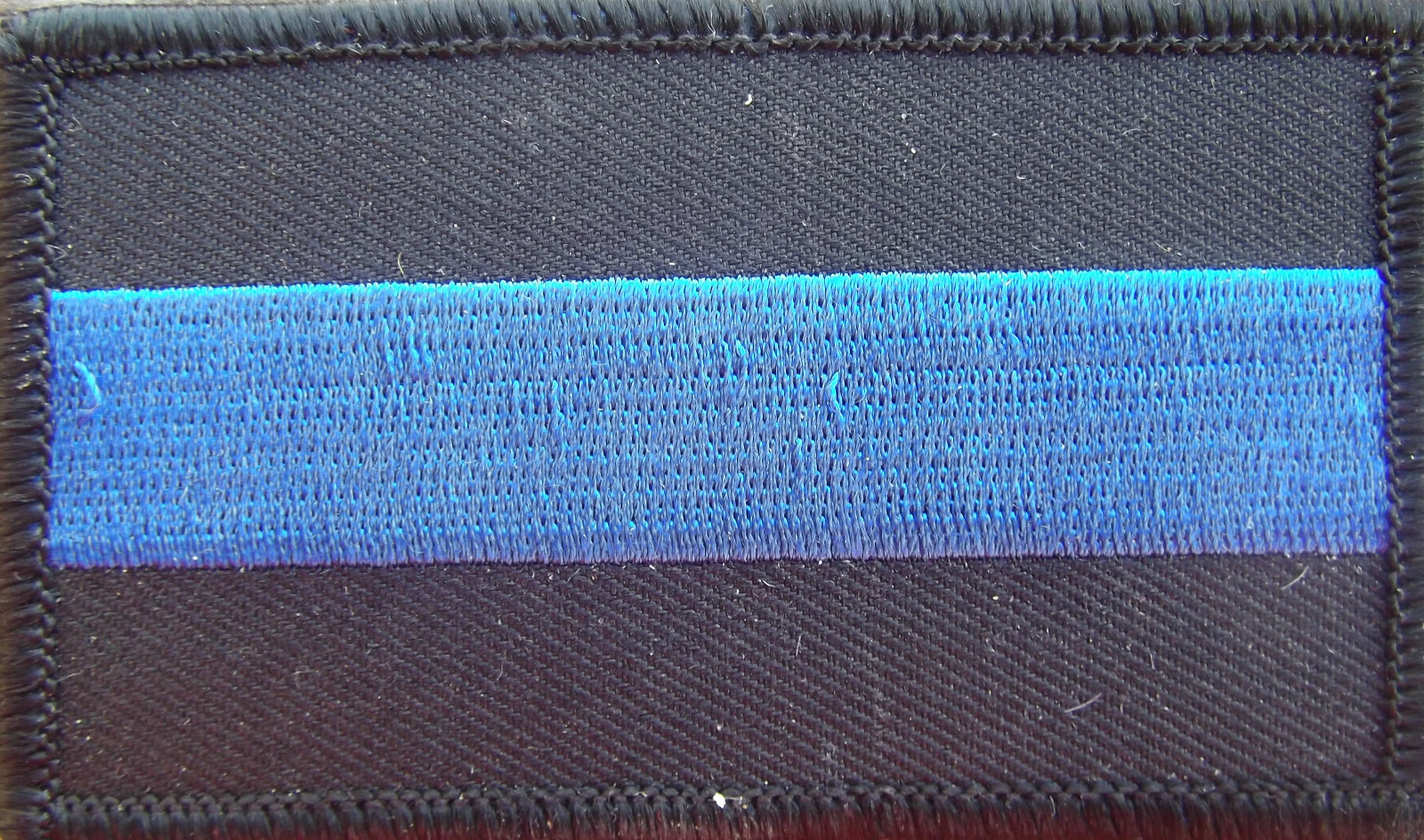 FALLEN OFFICER PATCH - POLICE IN MEMORY - BLACK & BLUE RESPECT * NYPD POLICEMAN