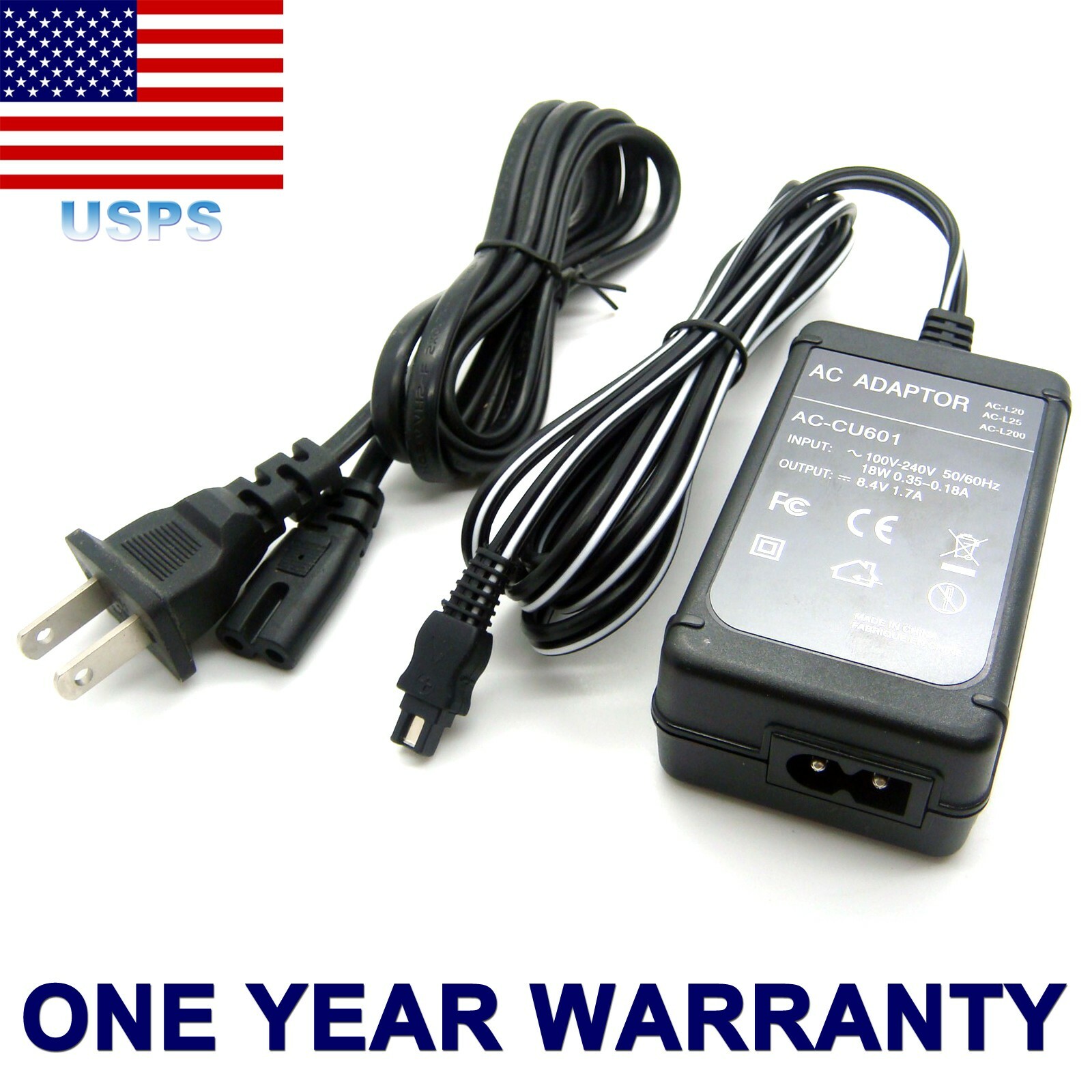 AC Power Adapter Charger for Sony DCR-SR48 DCR-SR50 DCR-SR52 DCR-SR55 DCR-SR57