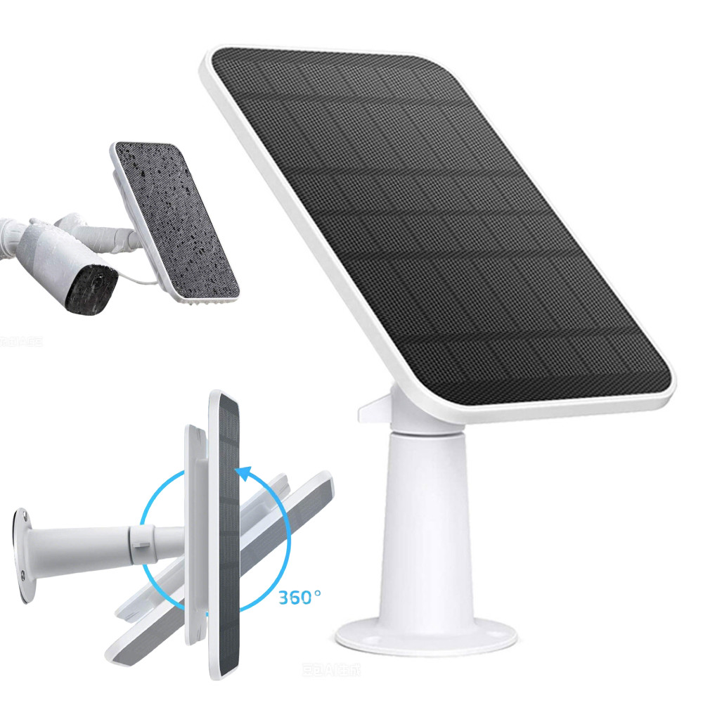 4W Waterproof Solar Panel Wall Mount with 9.8ft Cable for Security Cam E/2C/2Pro