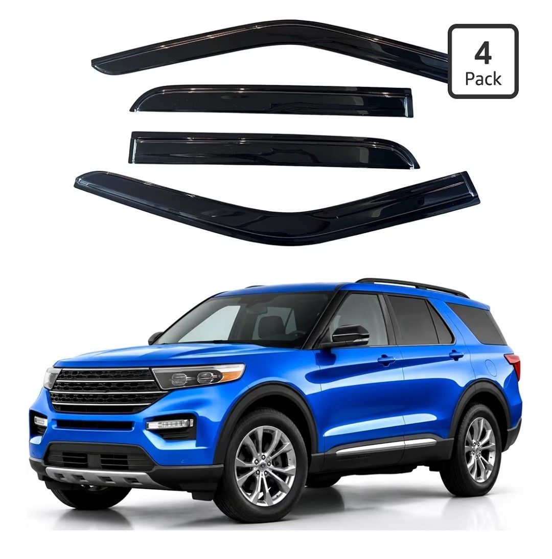 IG Window Visors Fit for 2020-2026 Ford Explorer Rain Guards (Out-Channel)