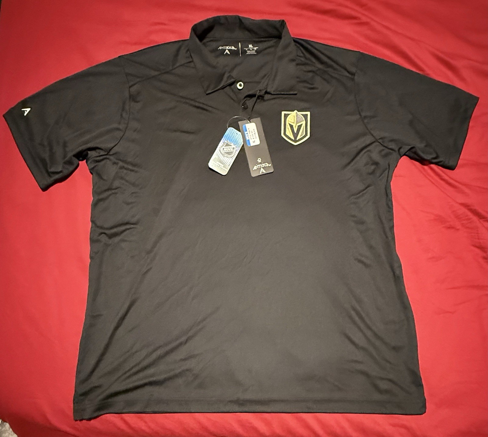 NWT Vegas Golden Knights NHL Polo Shirt Men’s XL Antigua Tribute Golf
