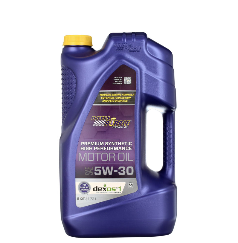 Royal Purple High Performance Motor Oil 5W-30, Premium Synthetic Motor Oil, 5 Qt