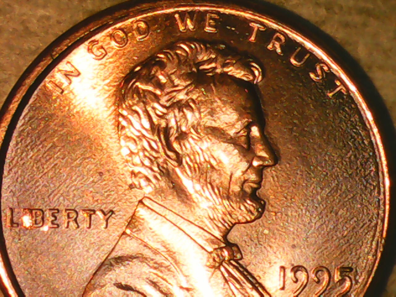 1995 Penny Die Chips Obverse