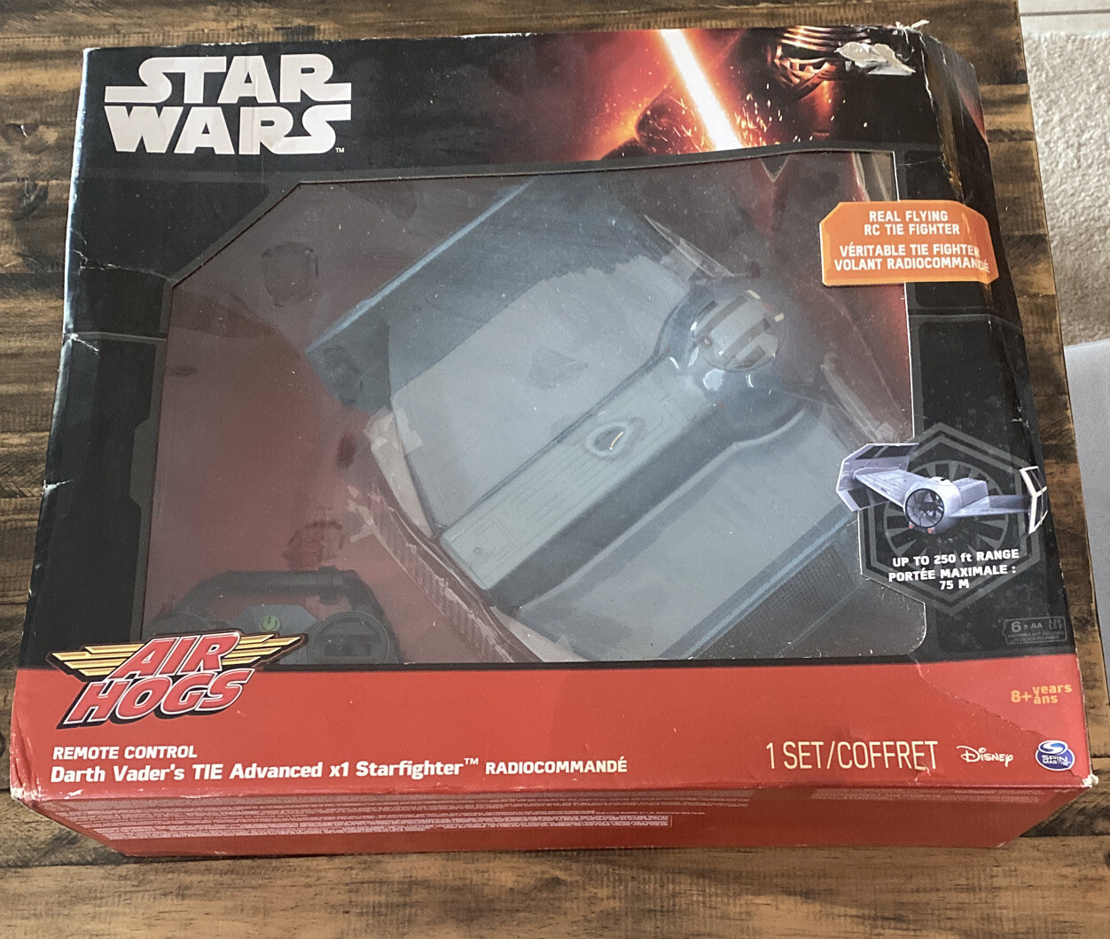 Air Hogs Star Wars Remote Control Darth Vader's TIE Advanced Starfighter #ML
