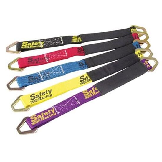 Yellow 24" Axle Tie Down Strap With Sleeve 10,000 lb.