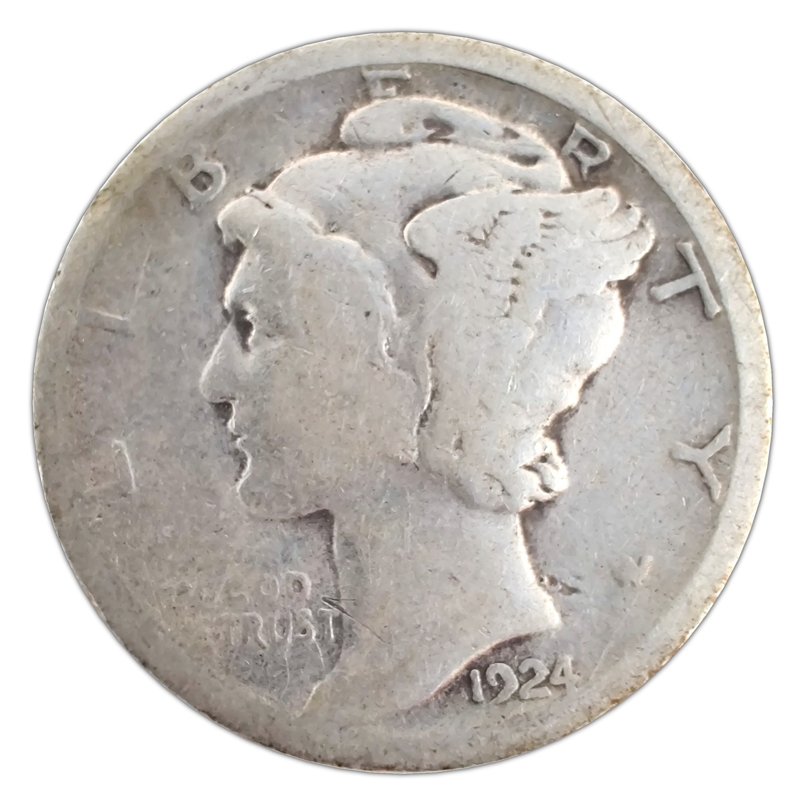 1924-S Mercury Dime G Good 90% Silver