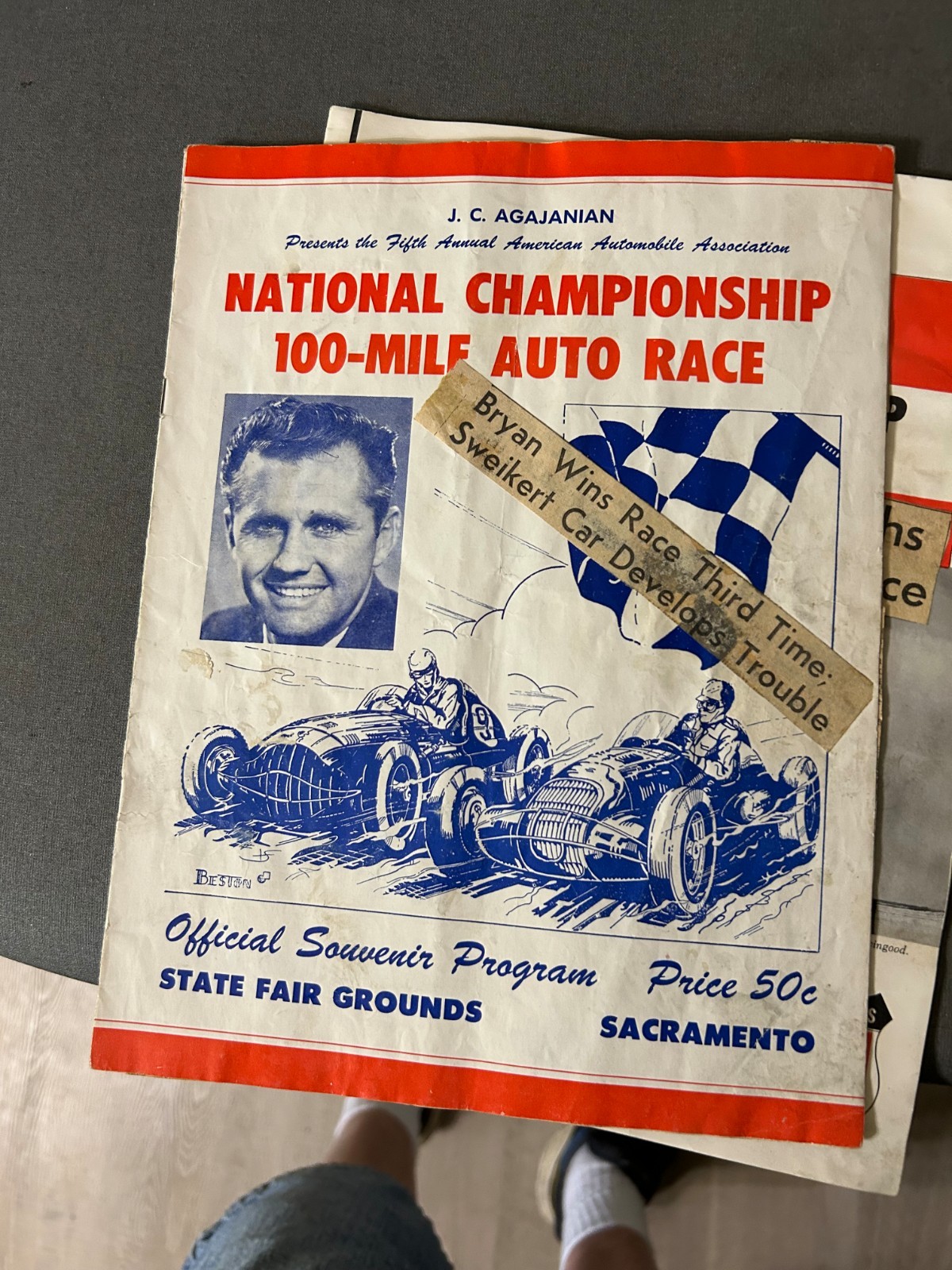 Lot 3 Sacramento State Fairgrounds 53-55-57 Blessed / Cursed clippings pasted