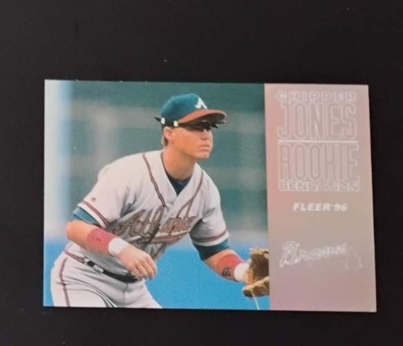 1996 Fleer Rookie Sensations Chipper Jones Card #10 of 15 near mint-mint