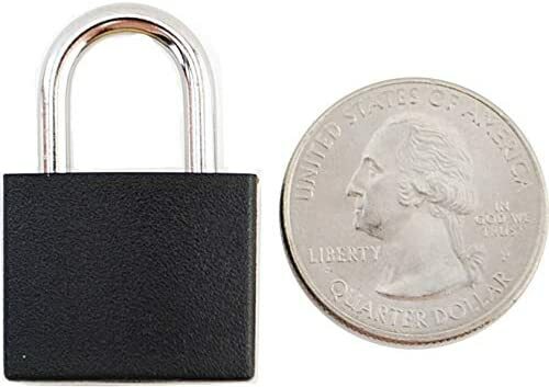 Small Mini Durable ABS Cover Brass Body Individually Keyed Padlock 8pc Yellow