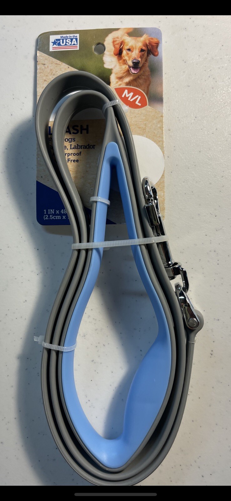 VIBRANT 4ft LEASH BLUE/GRAY M/L NEW SKU-A2
