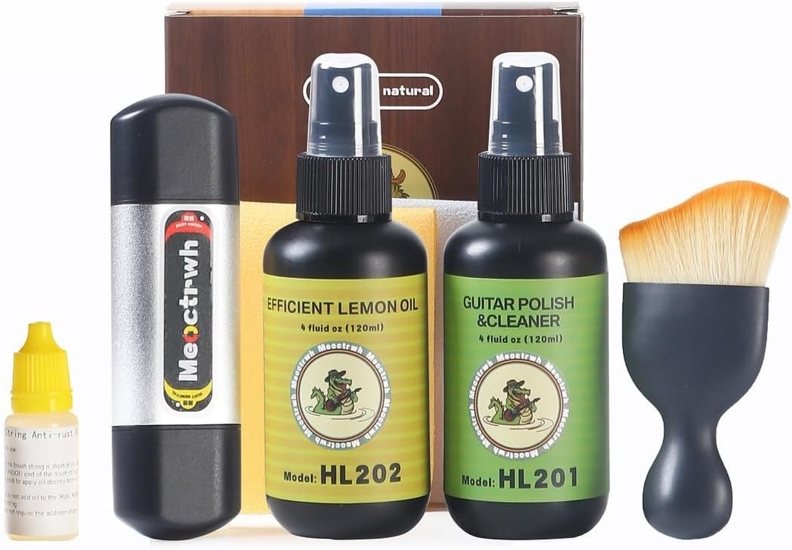 Guitar Cleaning Kit, Fretboard Lemon Oil, Polish and Oil Care, Guitar String Cle