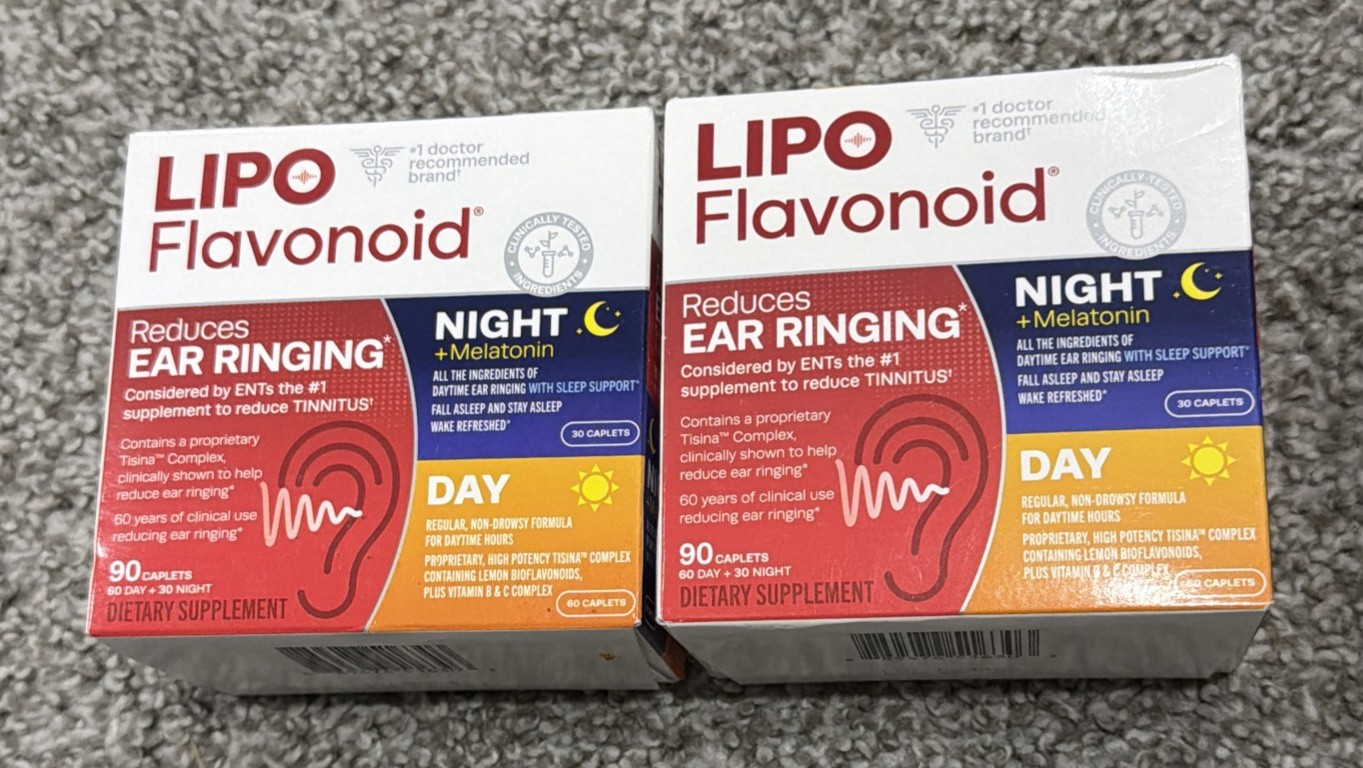 2 Lipo-Flavonoid Plus Reduces Ear Ringing Day and Night Combo Kit - 90×2