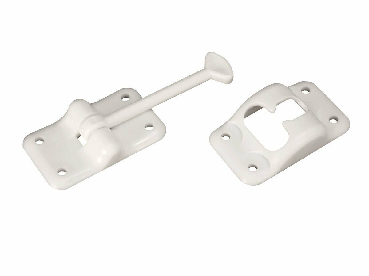 RV Designer E233, Plastic Door Holder, T Style, 3-1/2 inch, Colonial White, E...