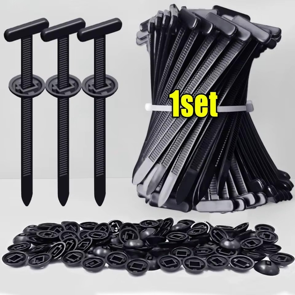 100 PCS Nylon Universal Cable Tie Buckle，Heavy Duty Self-Locking Zip Ties Holder