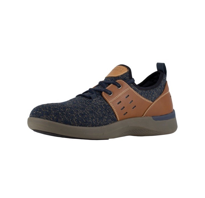 $167, New! Rockport Works Men's TruFlex Composite Toe Sneaker Blue/Brown SZ 11W