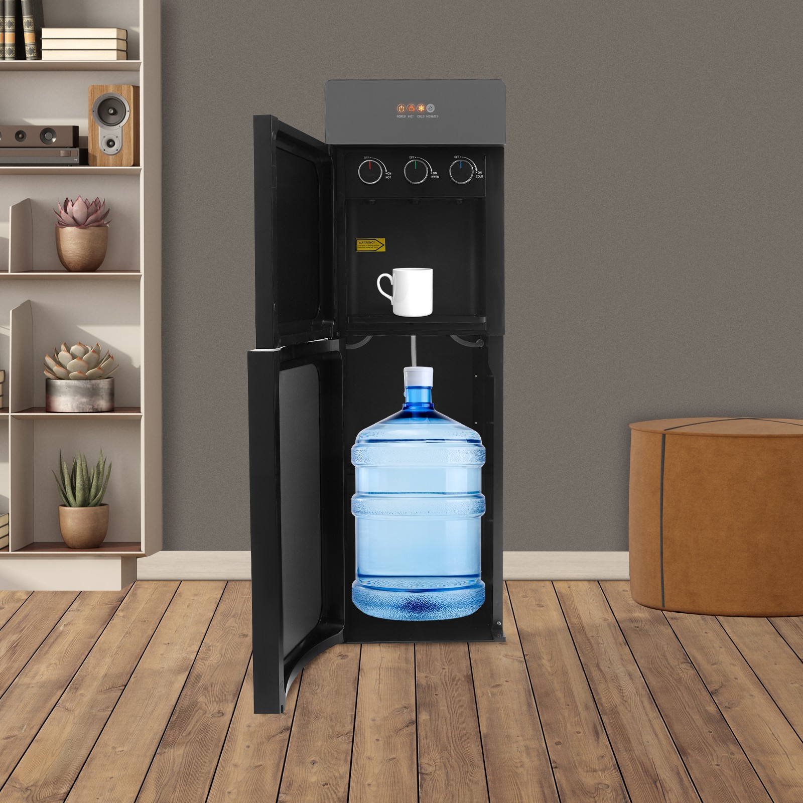BRAND NEW Silver Gray Bottom Loading Water Dispenser 3-Water Outlet 110V