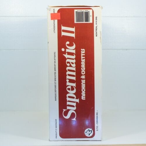 Supermatic II Cigarette Maker Machine A' Cigarettes C.T.C - CANADA INC.