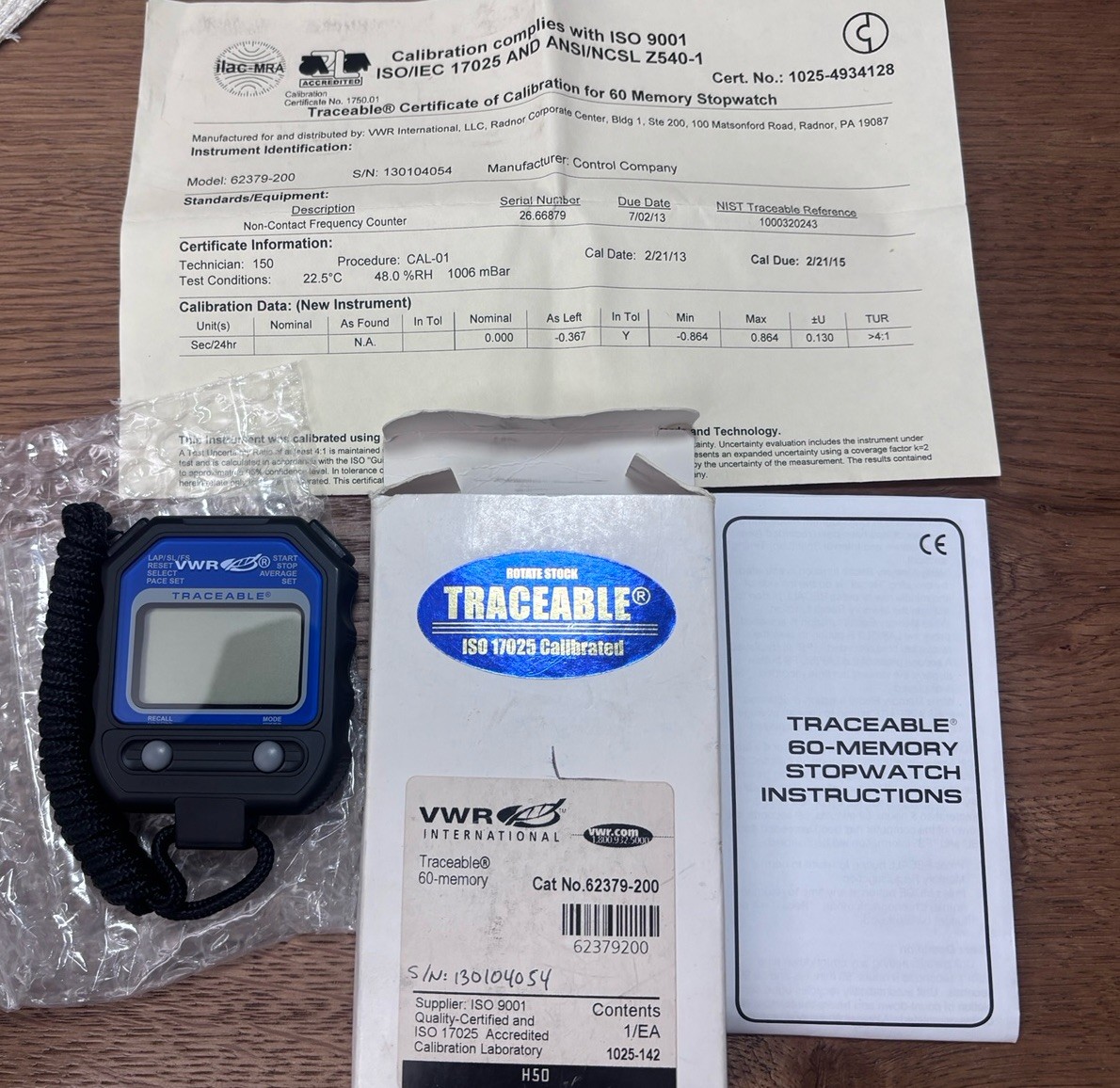 Traceable 62379-200 Digital Stopwatch Timer VWR Lab Timer AS-IS