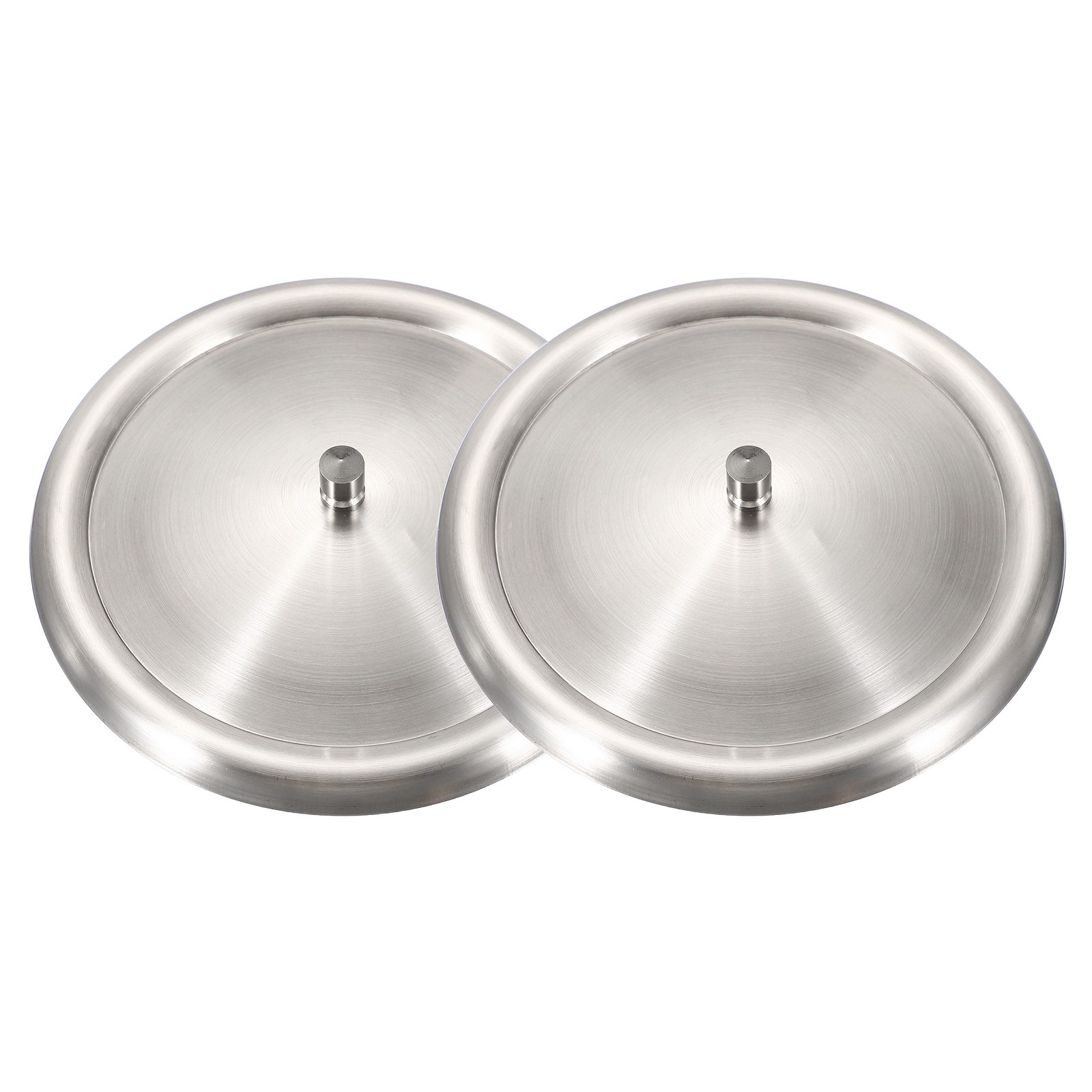 2Pcs Stainless Steel Cup Lid, 5.5" Universal