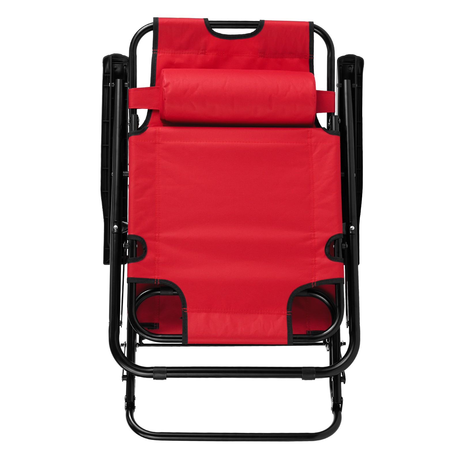 Portable Dual Purposes Extendable Folding Reclining Chair Red