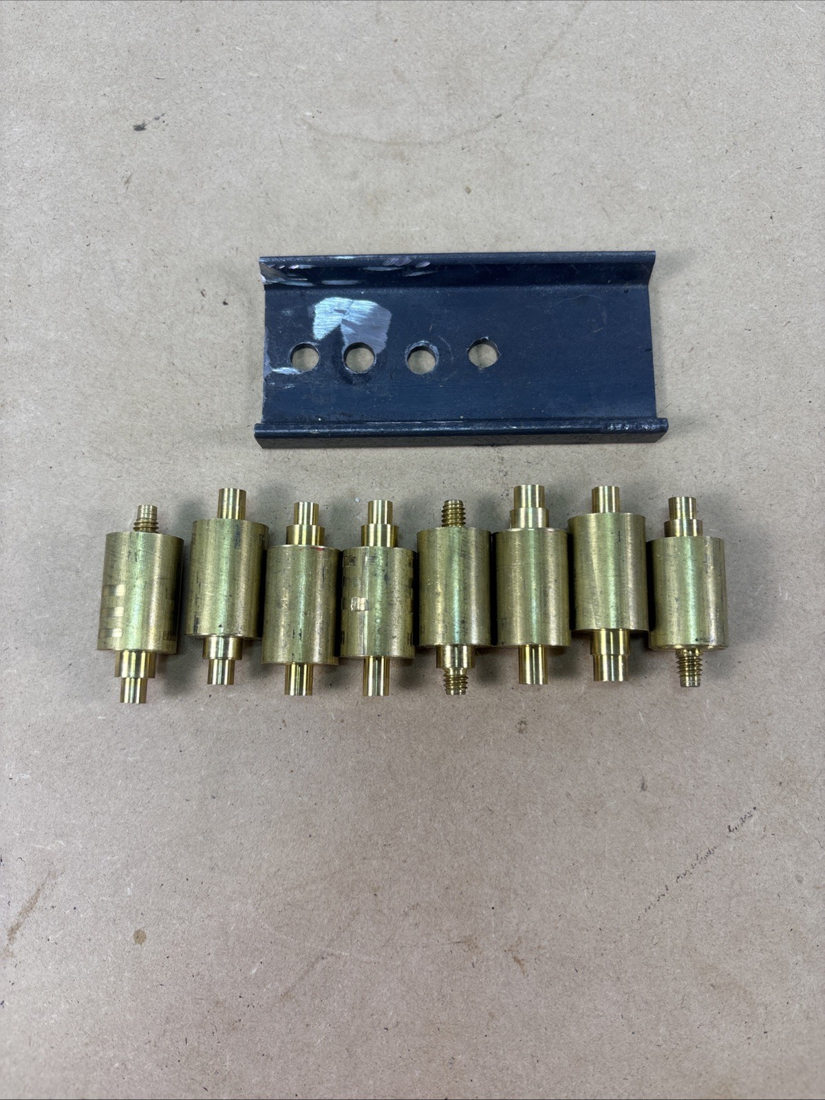 Vintage Lot of 8 Solid Golden Brass Slugs for Tuning Coils/RF Chokes Used