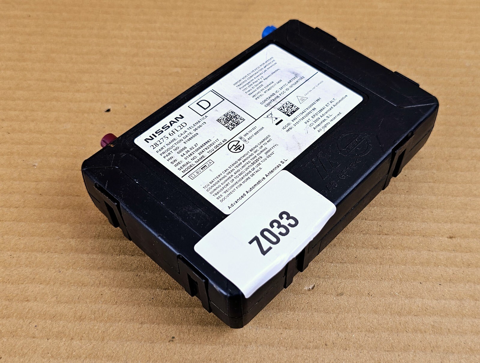 28275-6FL2D Nissan Altima, GT-R, Rogue, Murano, Rogue Telematic Module Control