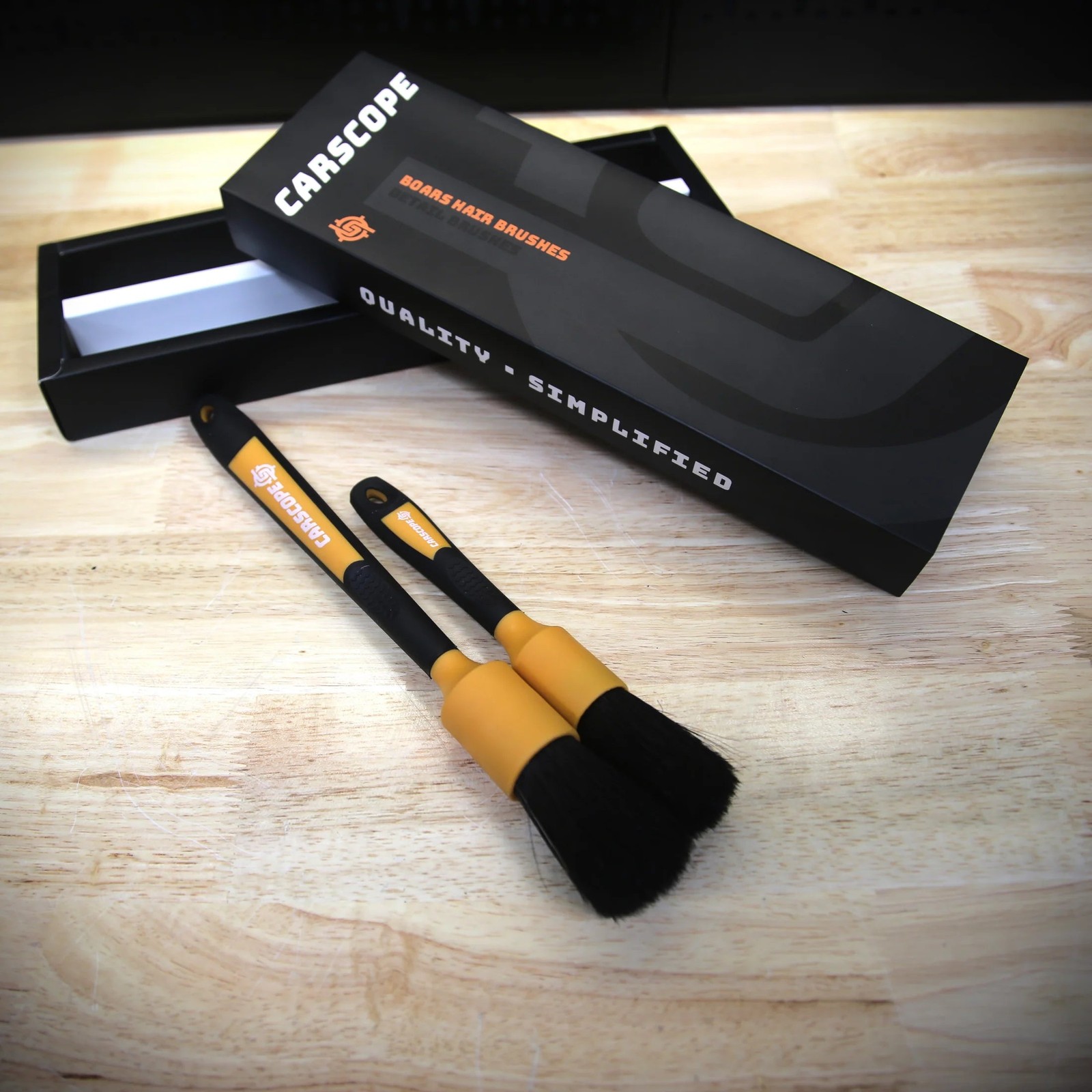 Carscope Boars Hair Detail Brushes | Soft Bristles for Car Detailing