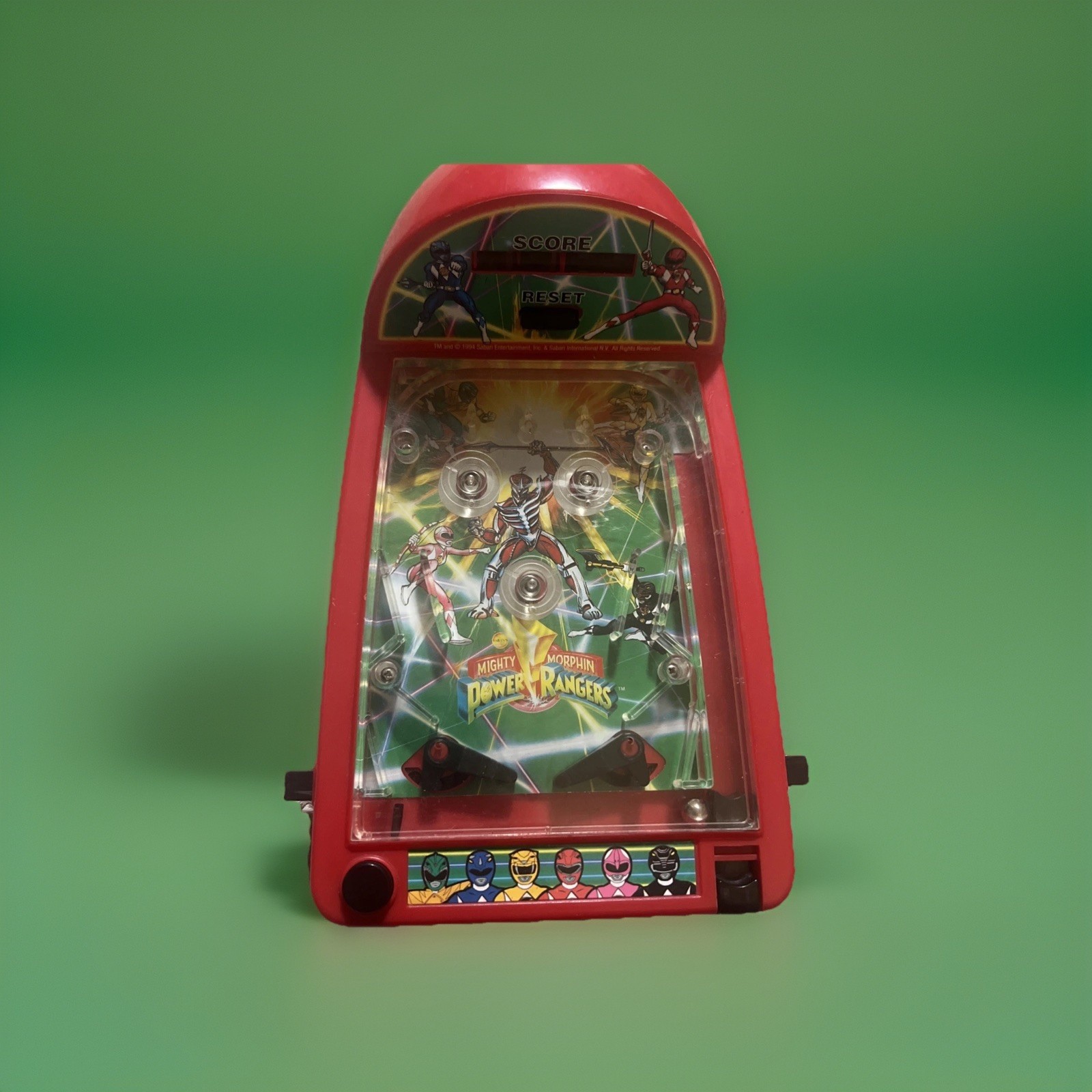 1994 Power Rangers Electronic Pinball Game Tested Works Toy Biz 61300 Vintage