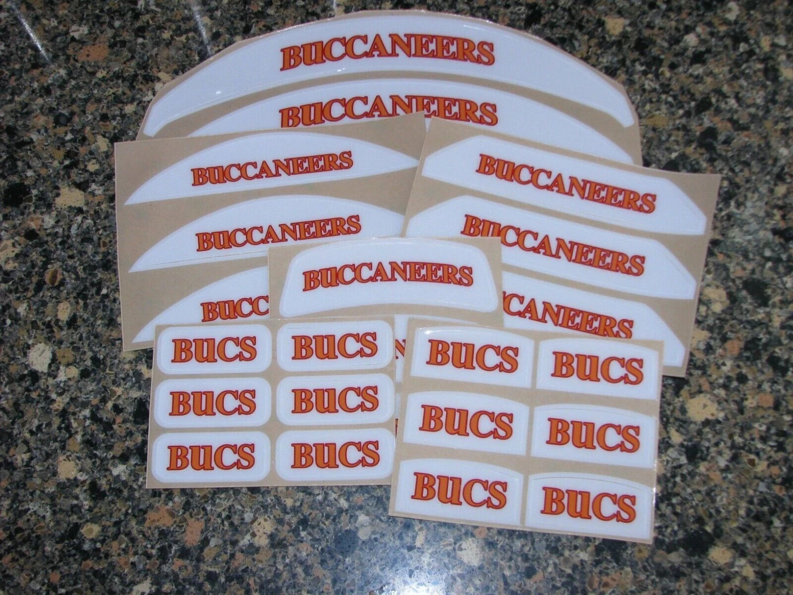 TAMPA BAY Bumper Football Helmet Decal Qty (1) Set FULL Size 3M 20MIL