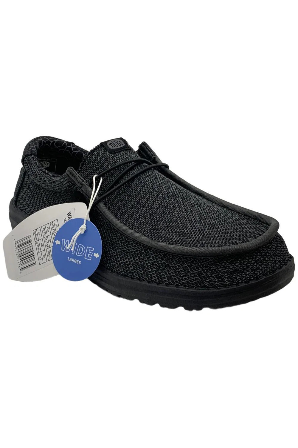 Hey Dude Men's Wally Sox Slip On Sneakers Micro Total Black