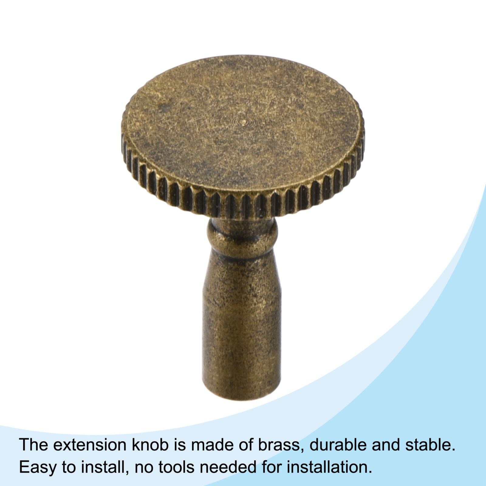 Lamp Turn Switch Knob Replacement Twist Knobs Extension 20mm Length Bronze 2Pcs