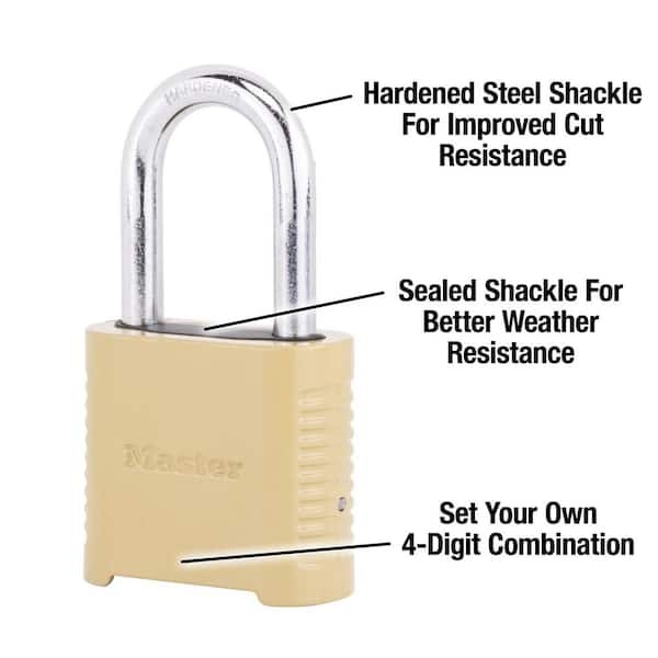 Master Lock 875TLF 1-1/2" Outdoor Combination Lock Resettable, 2PC (NEW SEALED)