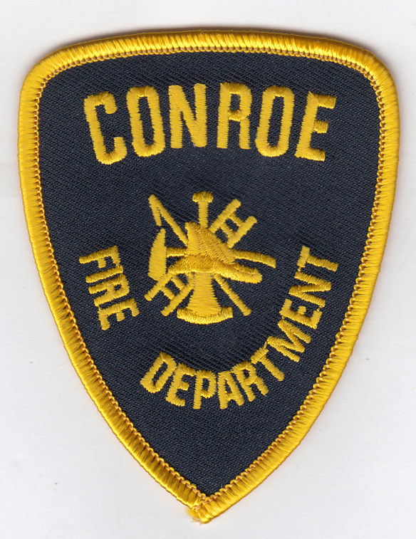 Conroe  Fire Dept. - Vintage Style, Texas  (2.75" x 3.5" size) fire patch