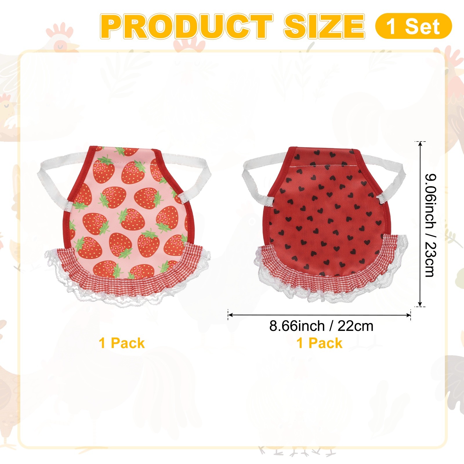 2-Pack Chicken Saddle, Chicken Apron Hens Back Protector [Mixing 2 Styles H]
