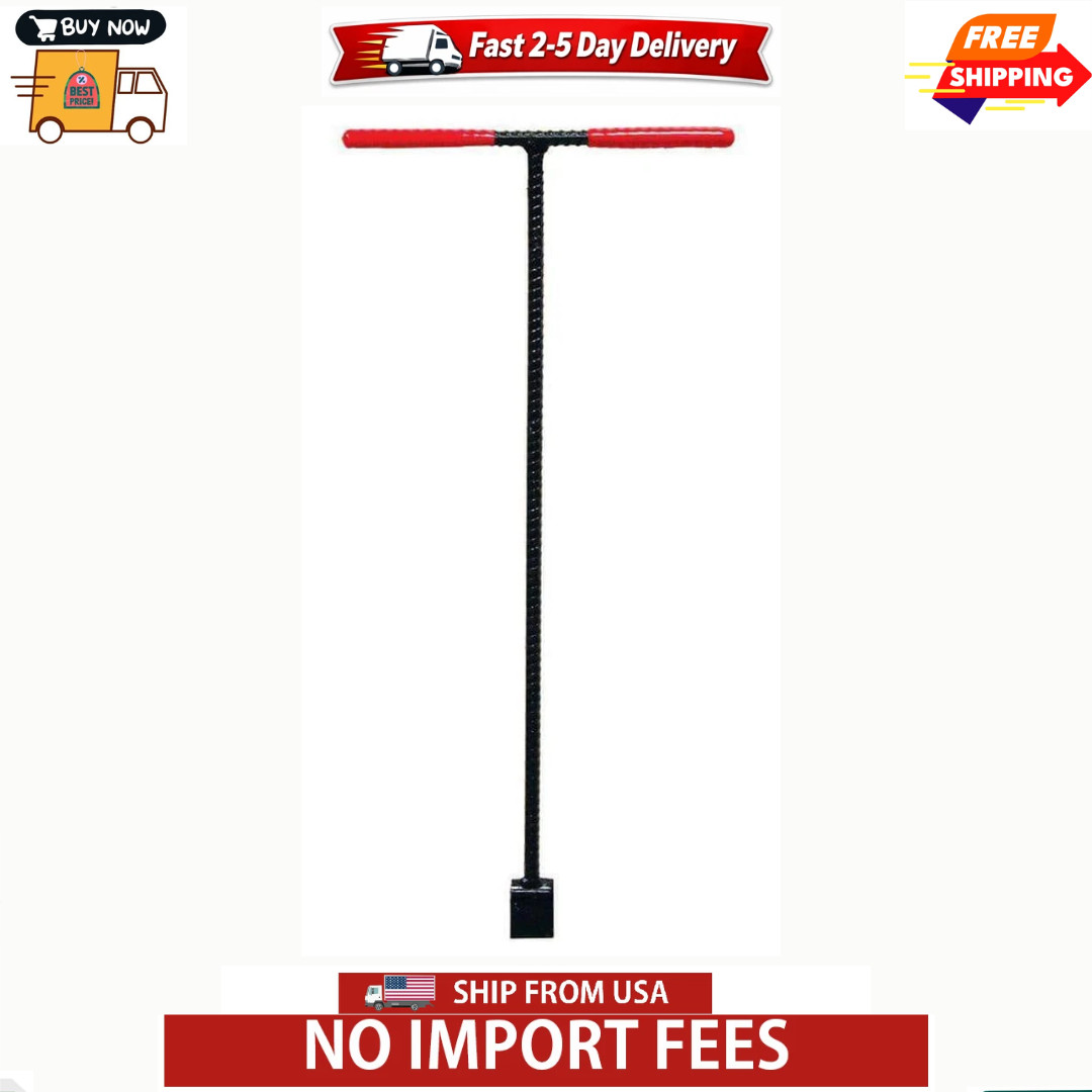 Water Meter Key 1/2 in x 27 in Steel T-Handle Shut Off Valve Tool Heavy Duty