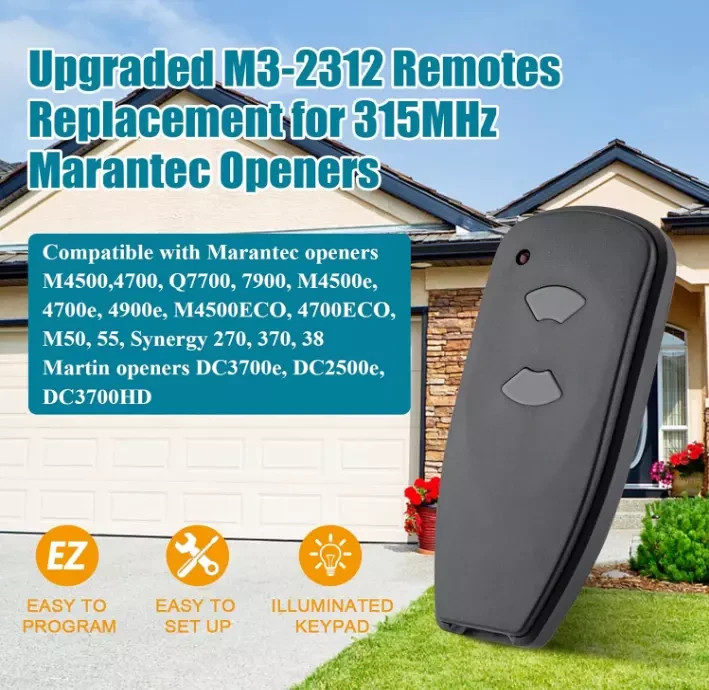 1PC Remote Control for Marantec 315MHz M4500e/4700/M55 Martin DC3700e