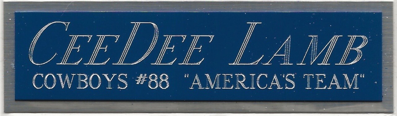 CeeDee LAMB COWBOYS NAMEPLATE FO AUTOGRAPHED Signed HELMET-FOOTBALL-JERSEY-PHOTO