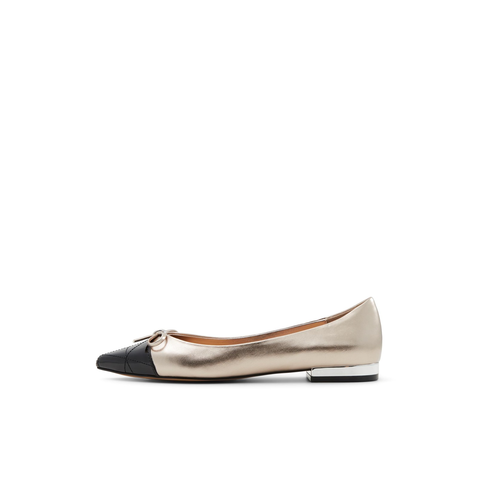 Aldo Women's Maddelyn Ballerina, Silver, 6.5
